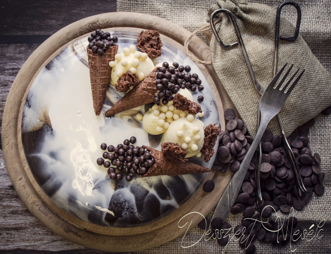 Csoki torta fehér csokis ropogóssal – recept