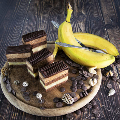 Csokis banán szelet